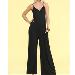 NWT Ninexis Black Spaghetti Strap Jumpsuit